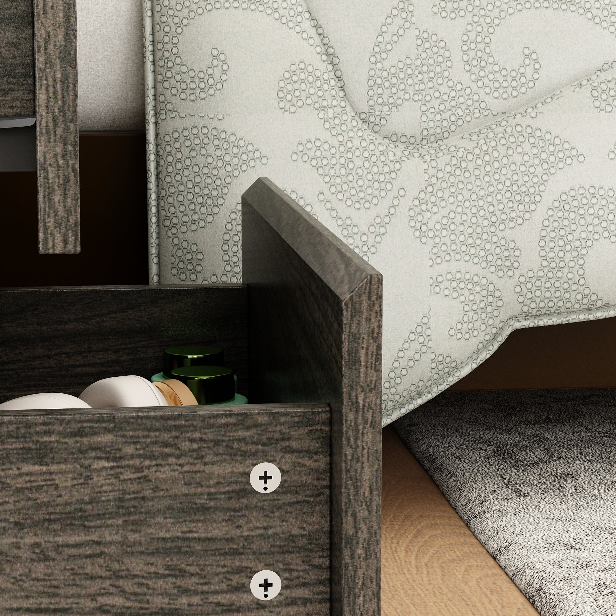 2-Drawer Chest Dresser Sideboard Night Table in Bedroom