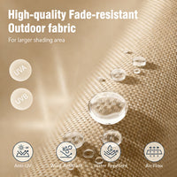 118" Double-Sided Patio Umbrella with Misting System  and Base