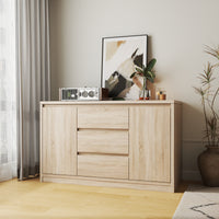 55" Modern Black Sideboard with Hidden Gun Safe & RFID NFC Lock