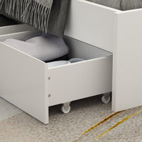 Platform Storage Queen Bed with Storage Headboard and 2 Drawers