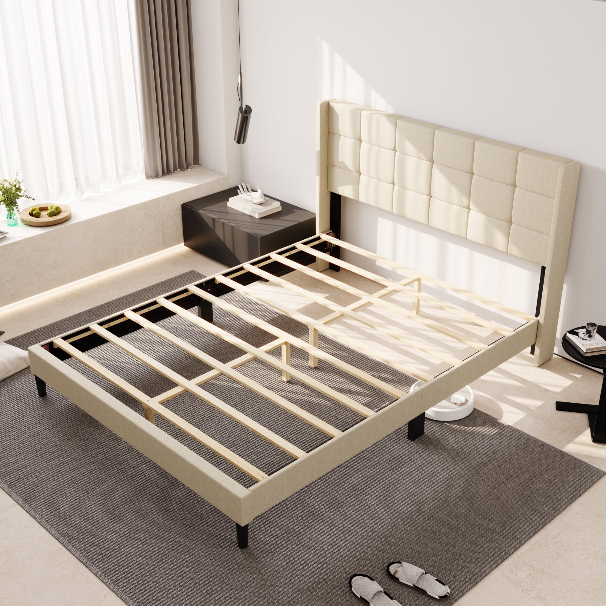 Low Profile Platform Bed With Modern Design