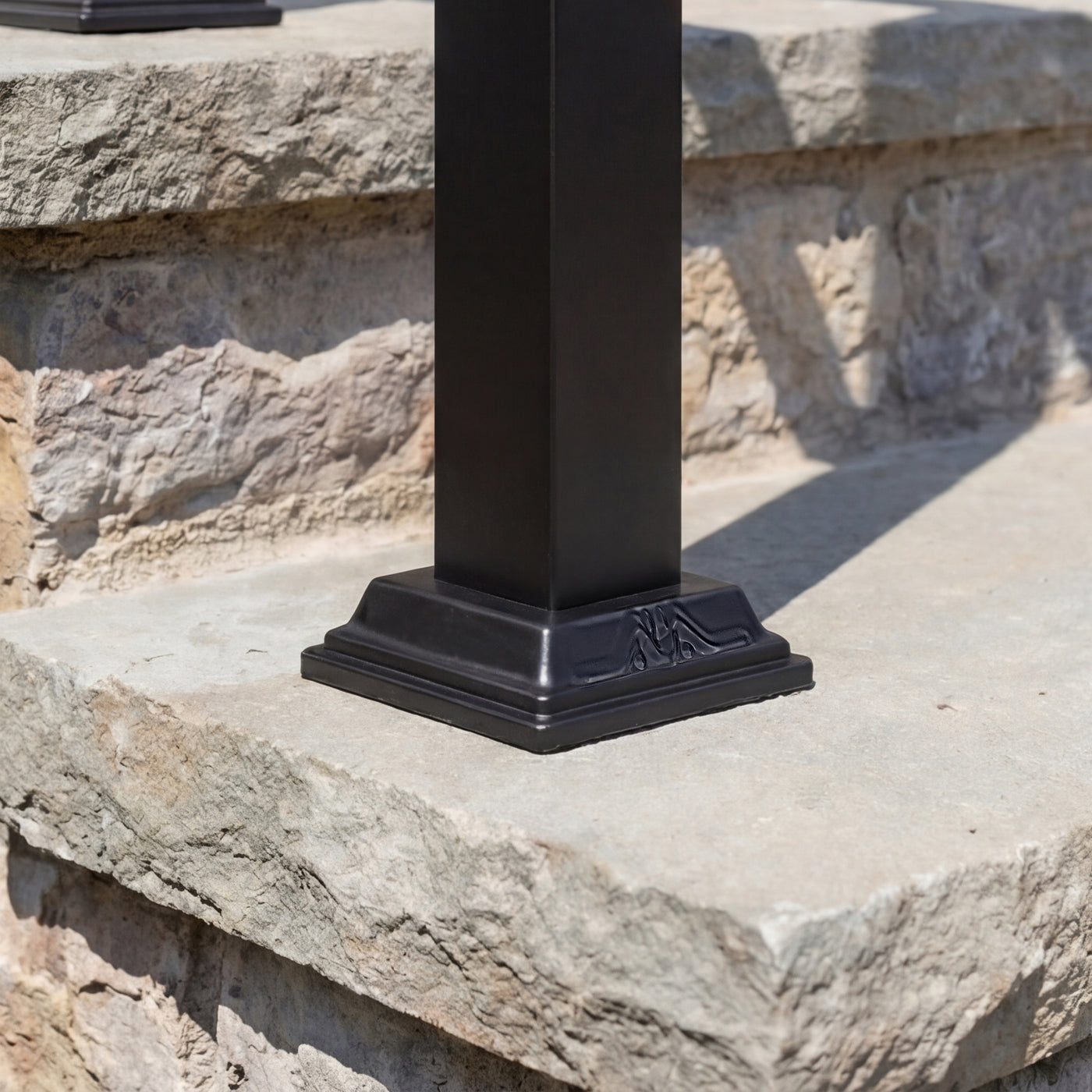68.5" Modern Matte Black Stair Banister (Set of 2)