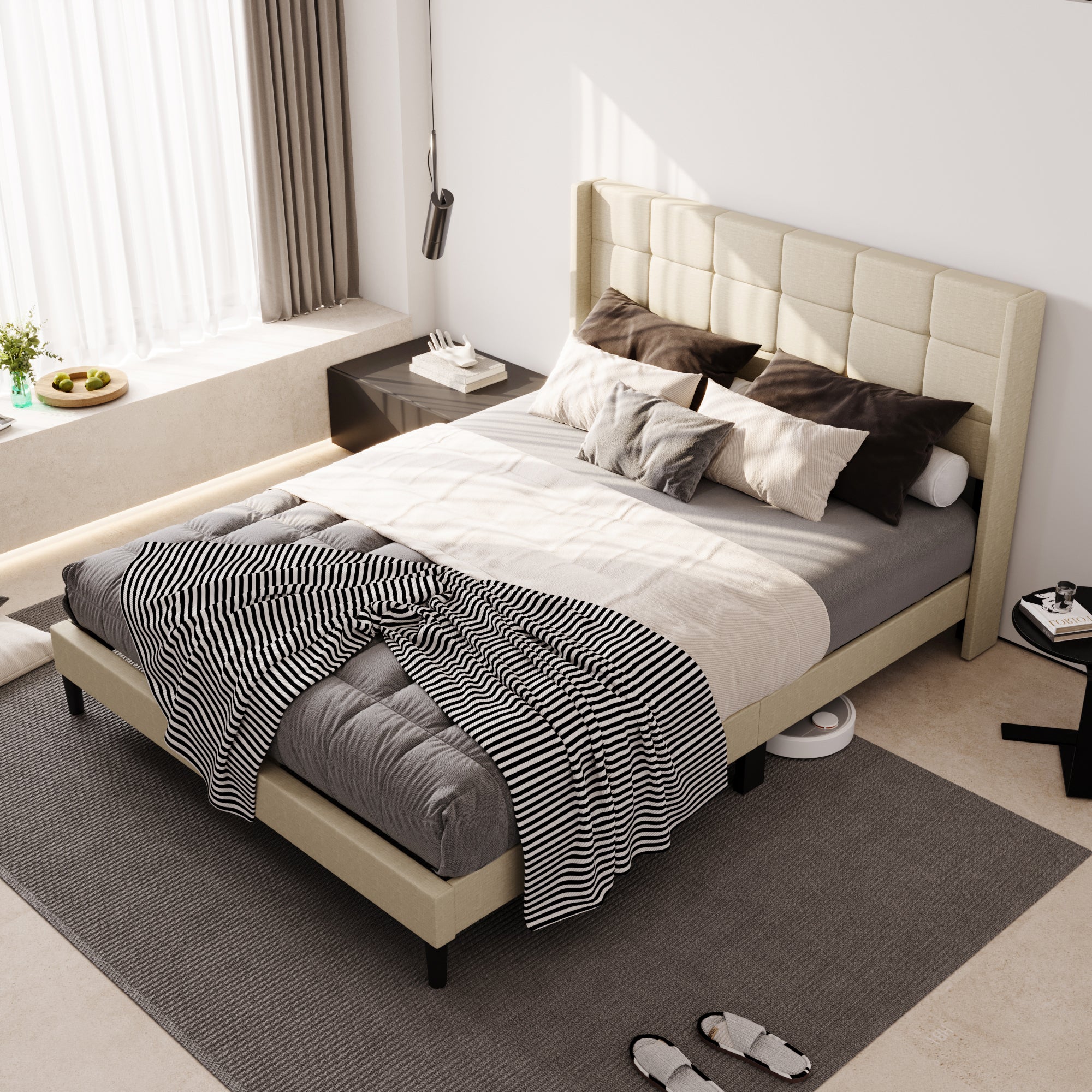 Low Profile Platform Bed With Modern Design