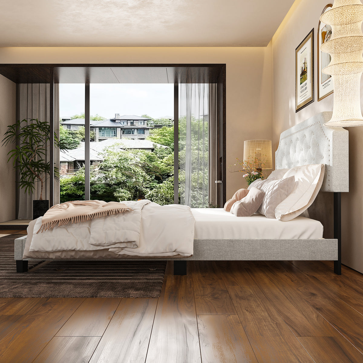 Low Profile Platform Bed With Modern Design