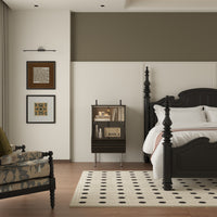Brown Tempered Glass Nightstand 