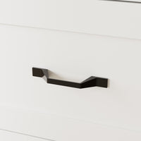 63" Modern White TV Stand Dresser with Hidden TV Lift & 9 Drawers