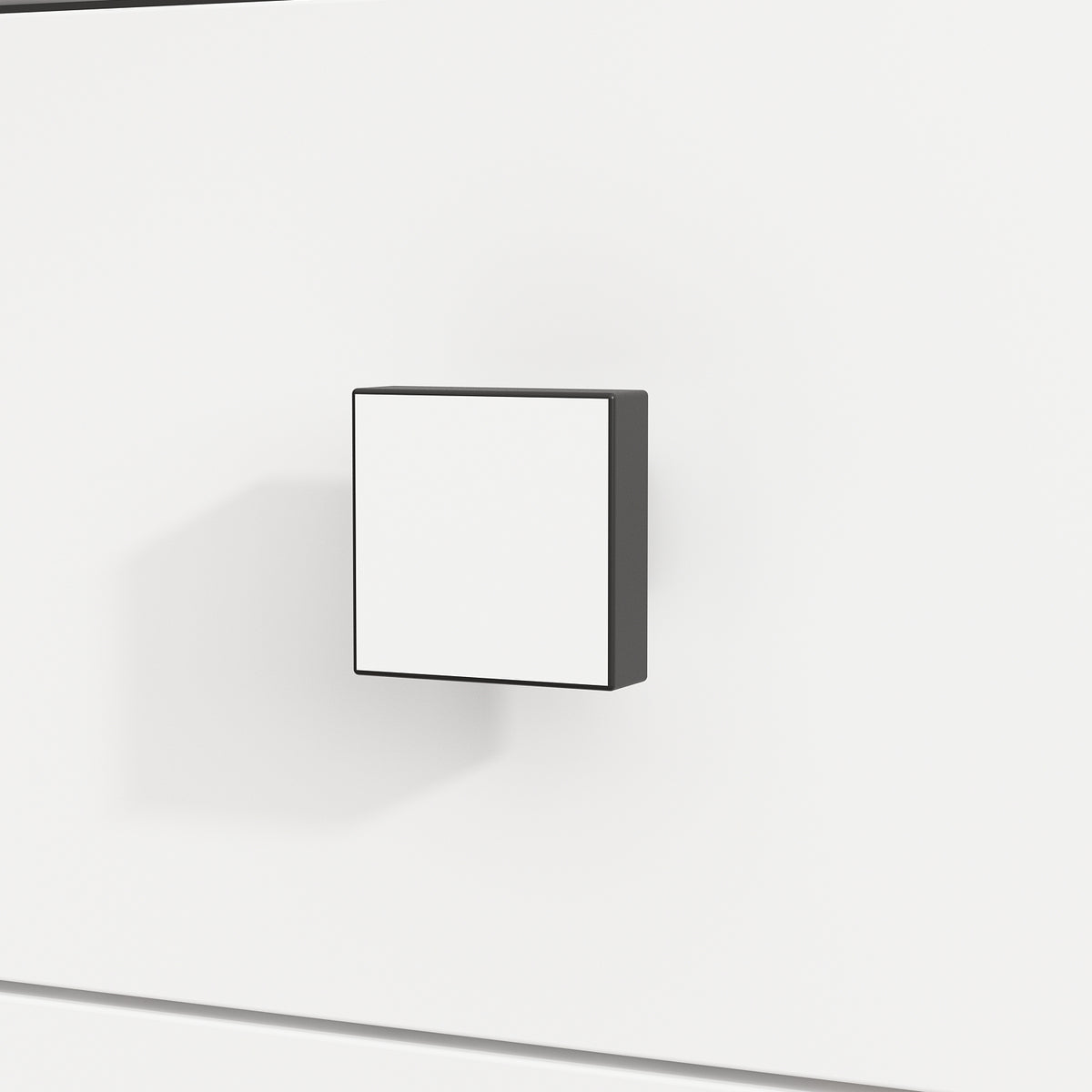 47.2 inch Modern White 8-Drawer Storage Cabinet with Square Handles