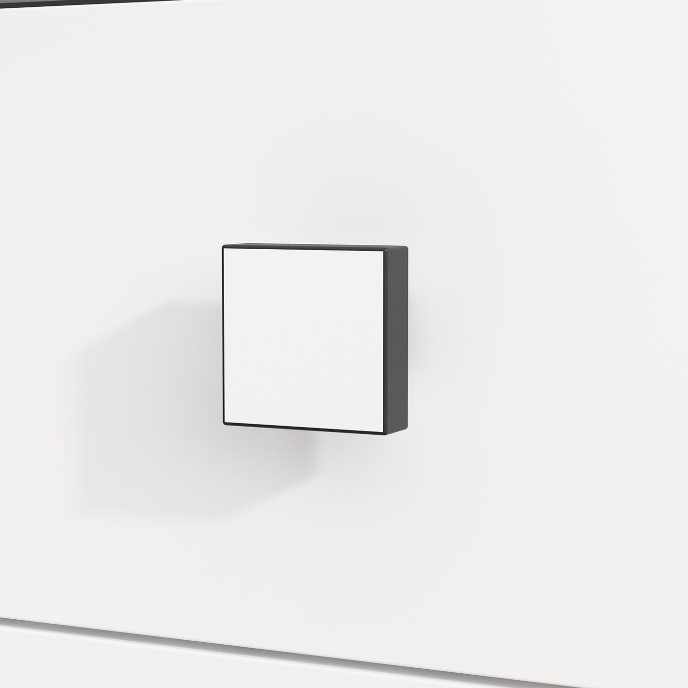 47.2" Modern White 8-Drawer Storage Cabinet with Square Handles