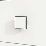 47.2 inch Modern White 8-Drawer Storage Cabinet with Square Handles
