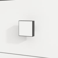 47.2" Modern White 8-Drawer Storage Cabinet with Square Handles
