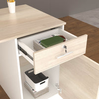 Reception Desk with Counter & Filing Cabinets for Checkout & Retail