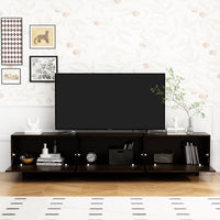 71.7" Modern Brown Minimalist TV Stand with Hidden Storage