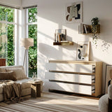 63” Wide Modern Minimalist 9-Drawer Dresser & Storage Sideboard