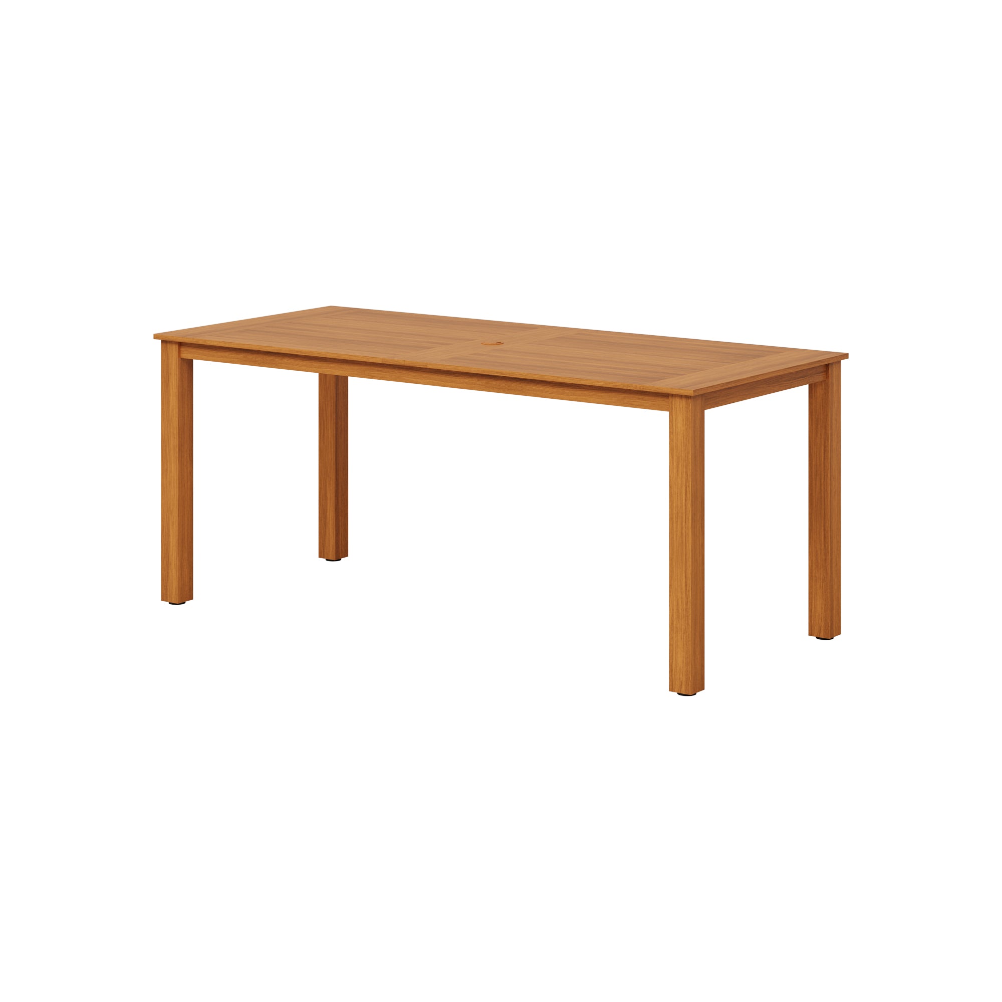 Wooden table on a white background