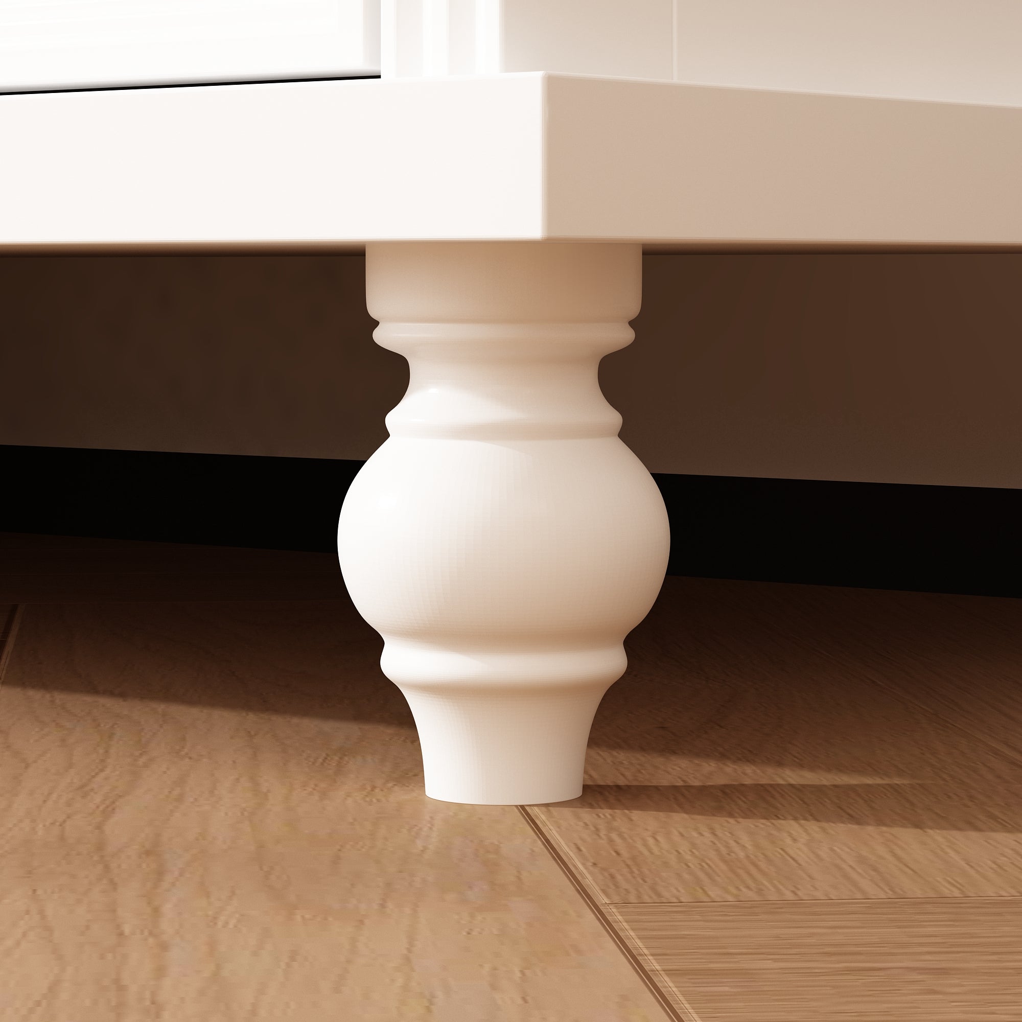 77'' H X 50'' W White Arched 5-Tier Bookcase With Glass Doors And Drawers