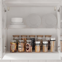 63.4" Modern White Wall Mounted Kitchen Cabinet with 4 Glass Doors