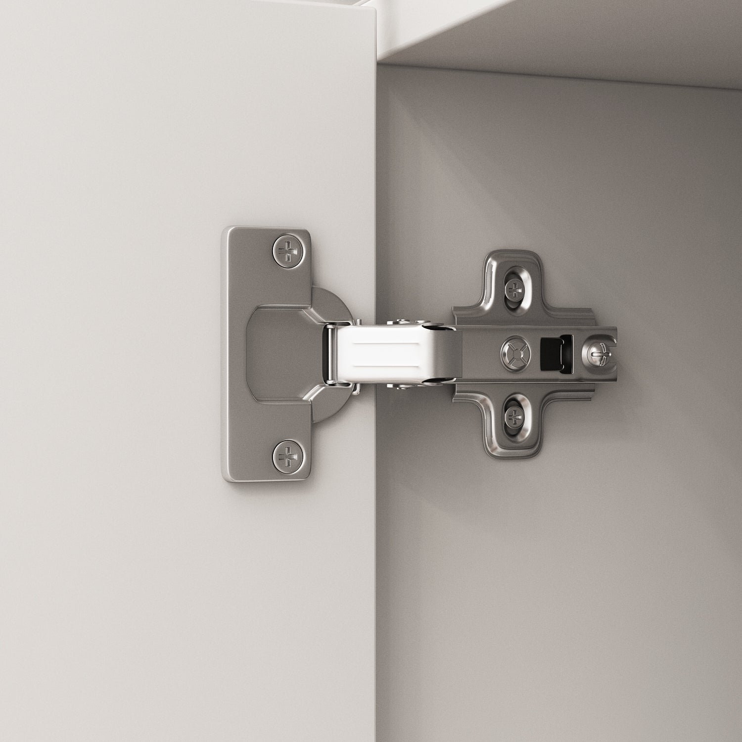 61 inch Modern White Food Pantry Cabinet with 5-Tier Shelving