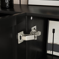 47.2" Modern Minimalist Black Buffet Cabinet with Storage