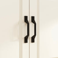 Vila 31.5" Classic White Display Cabinet with Glass Doors