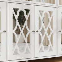 55.1" Mirrored Door Sideboard with 3 Drawers