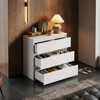 30.3" Modern 3-Drawer Nightstand / Small Dresser with Handle-Free Design