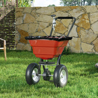 80 Lbs Adjustable Tow Behind Grass Seed & Fertilizer Spreader