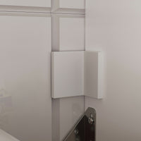 60" White Kitchen Sideboard Buffet Pantry Cabinet with Wall-Mounted Upper Storage Cabinet, 3 Drawers and Double Base Doors