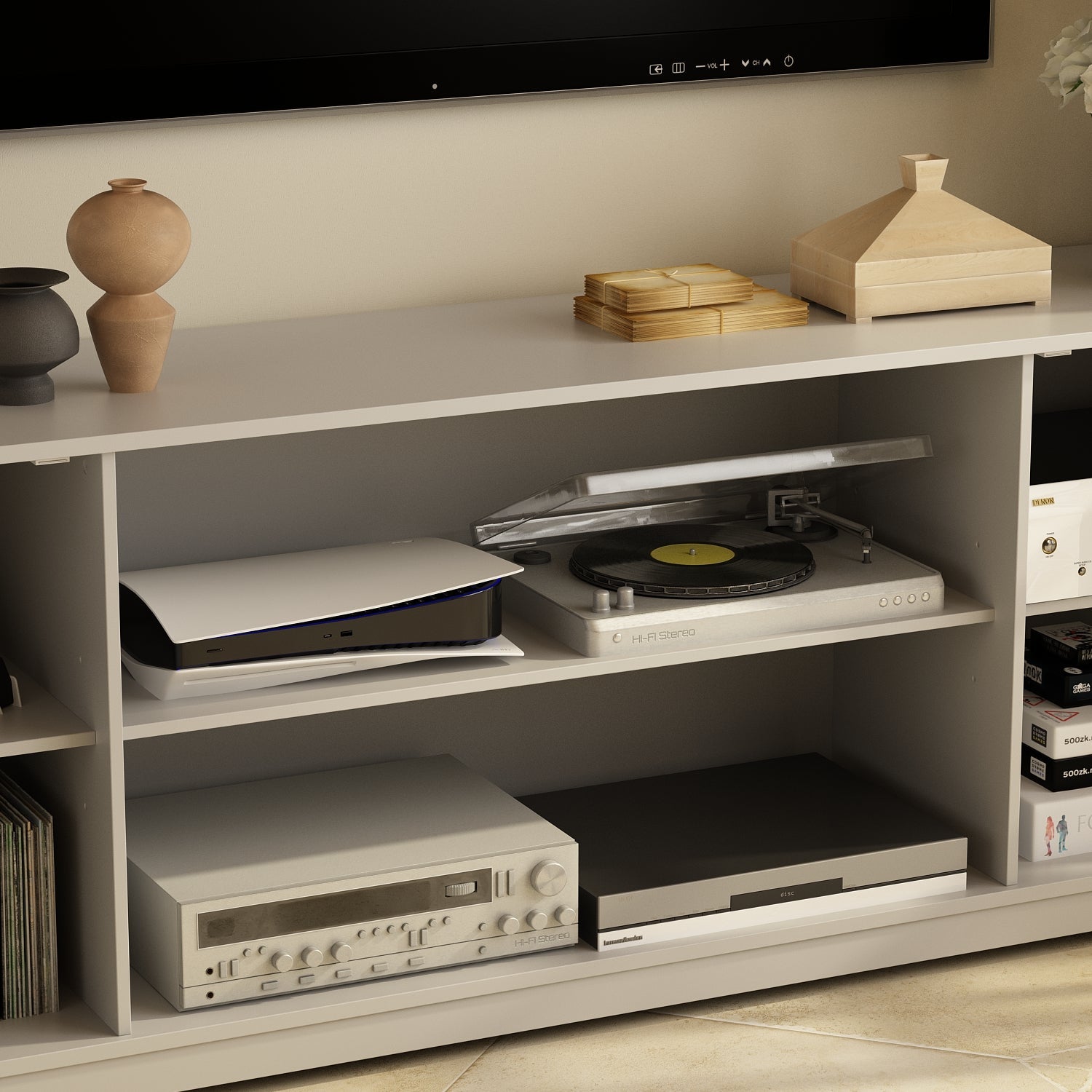 TV Bench Large Entertainment Center