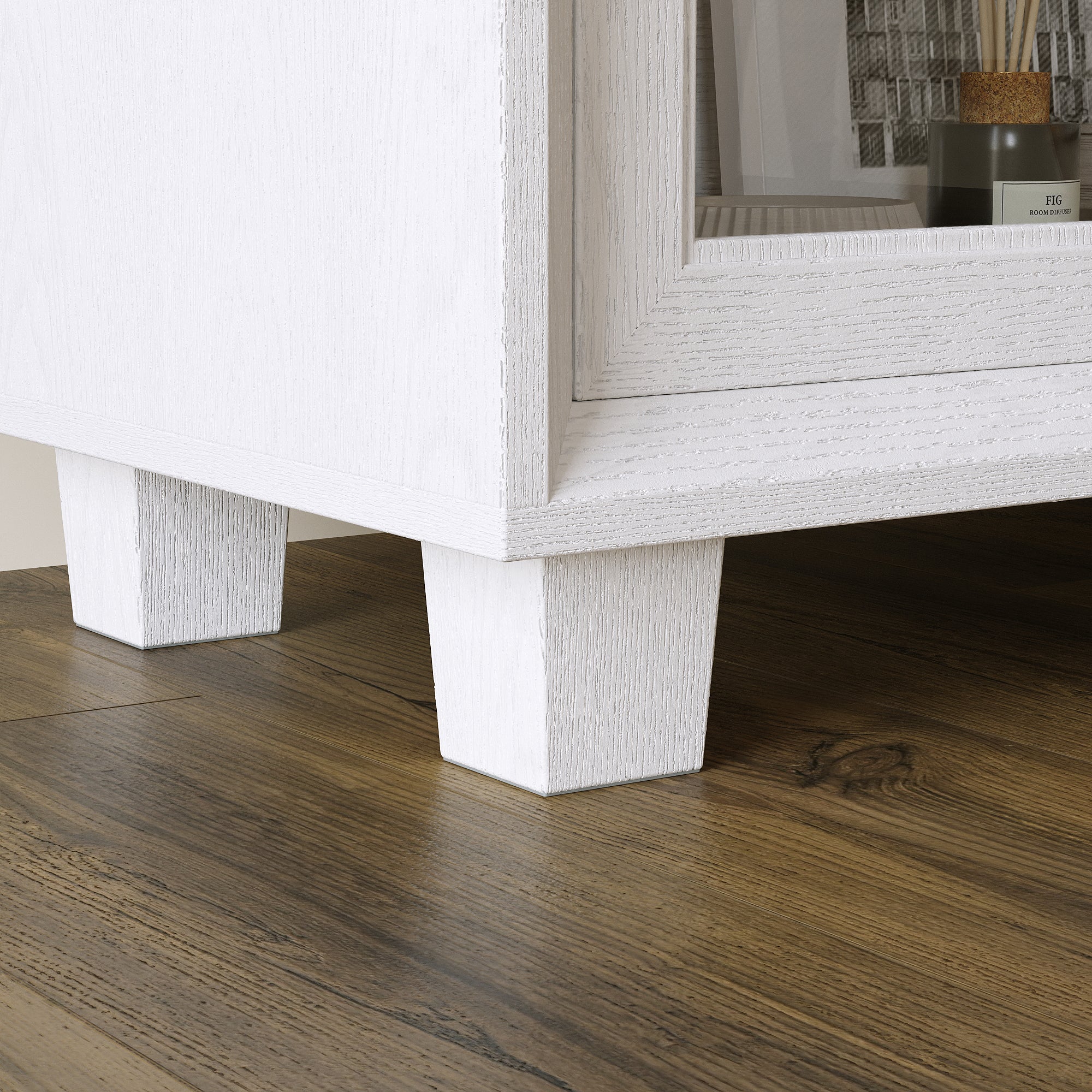 Accent Cabinet With Tempered Glass Door