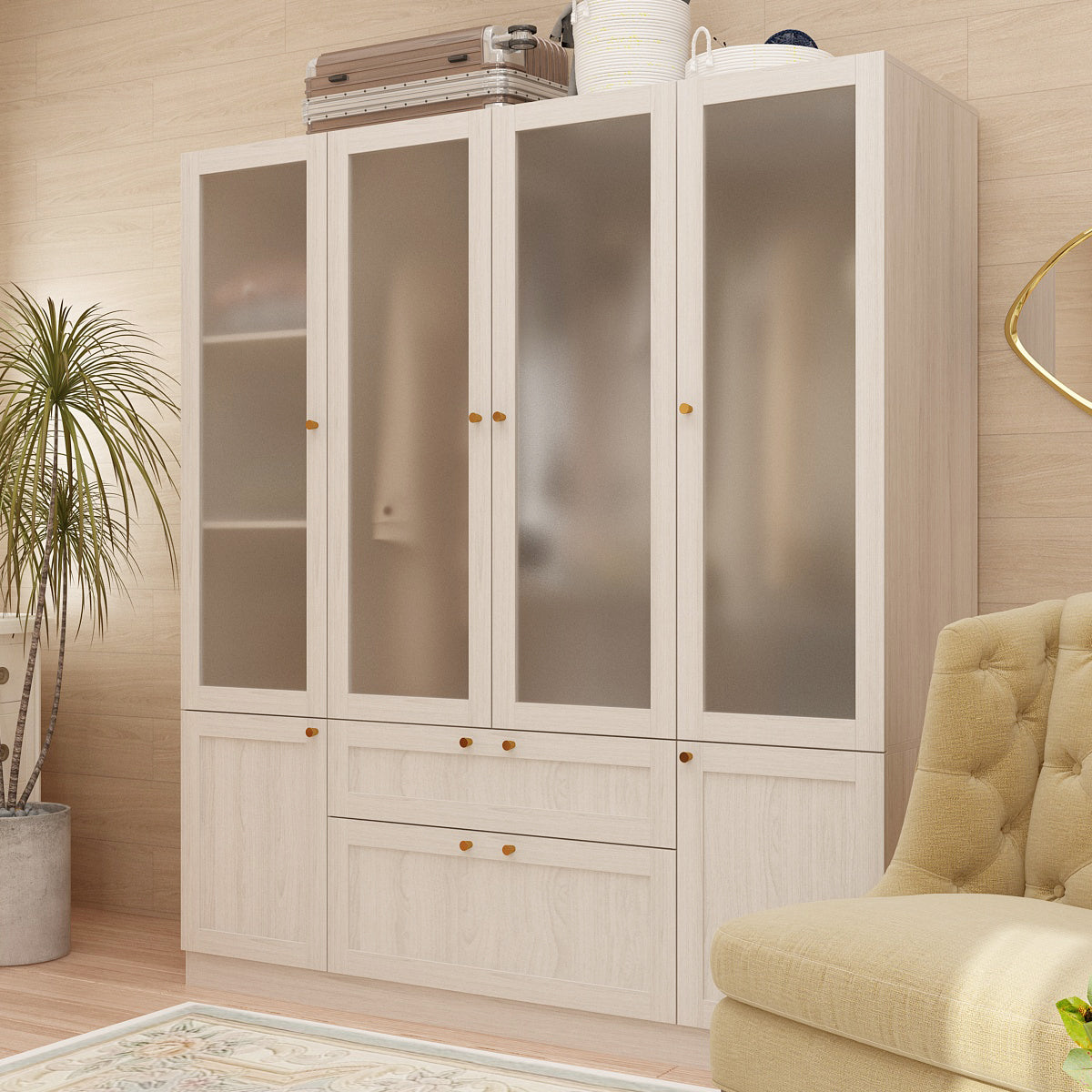 Solid + Manufactured Wood Armoire