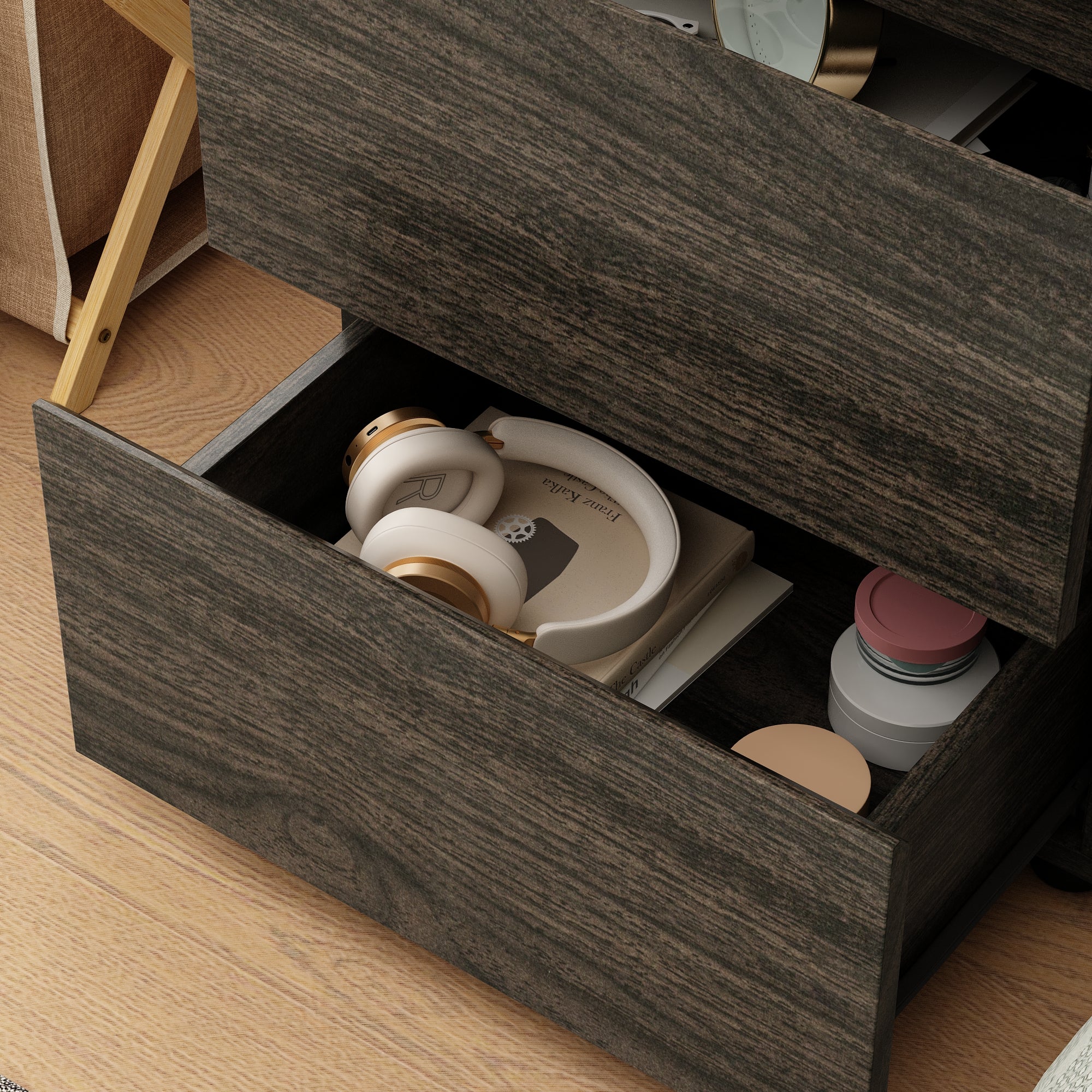 2-Drawer Chest Dresser Sideboard Night Table in Bedroom