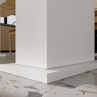 78.7" Modern Natural Rectangular Dinning Table With Two Marble Legs