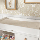 47.2 inch Modern White Changing Table Dresser with 3 Drawers & 2 Storage Cabinets