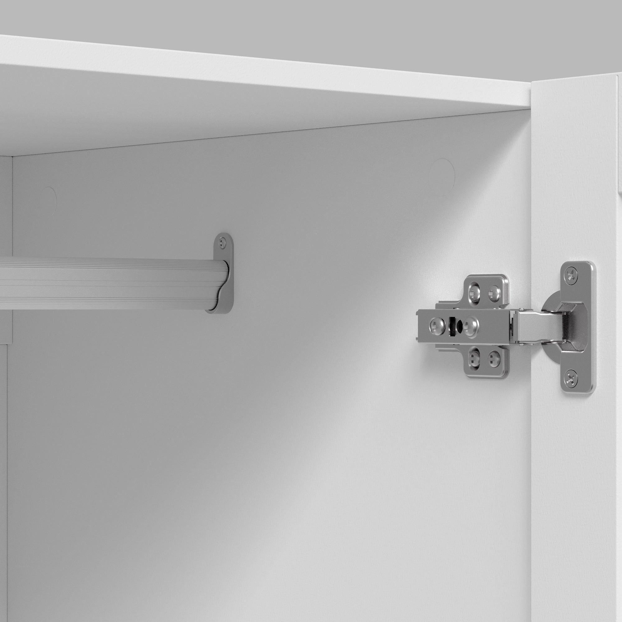 White Armoire with 2 Doors and 2 Drawers
