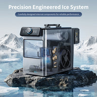 Homevol EVO1 Corded & Battery Powered Ice Maker with Self-Cleaning