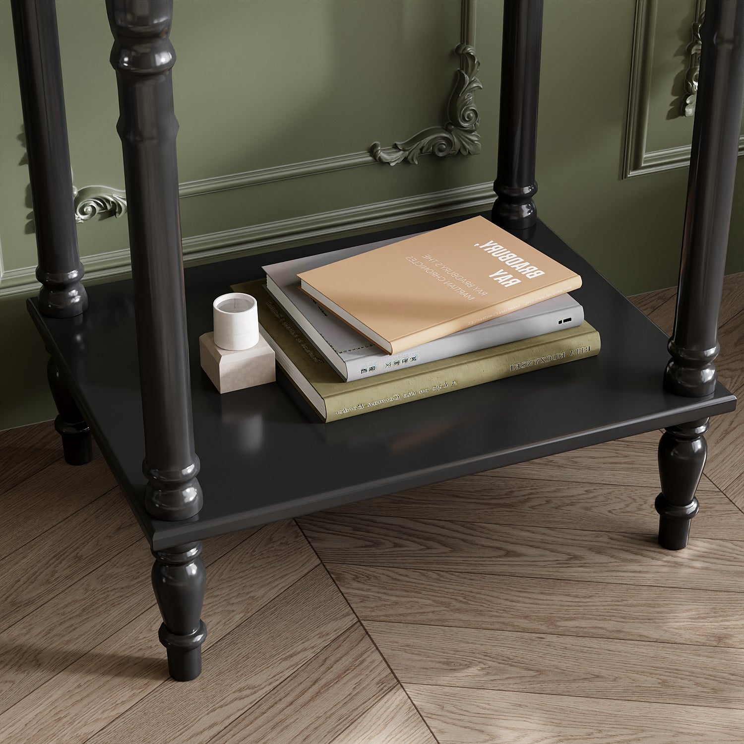 1-Shelf And 1-Drawer Nightstand With Elegent Design