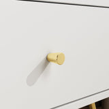 Nightstand Modern Bedside Table with Solid Wood Legs Minimalist and Versatile End Side Table 3 Drawers