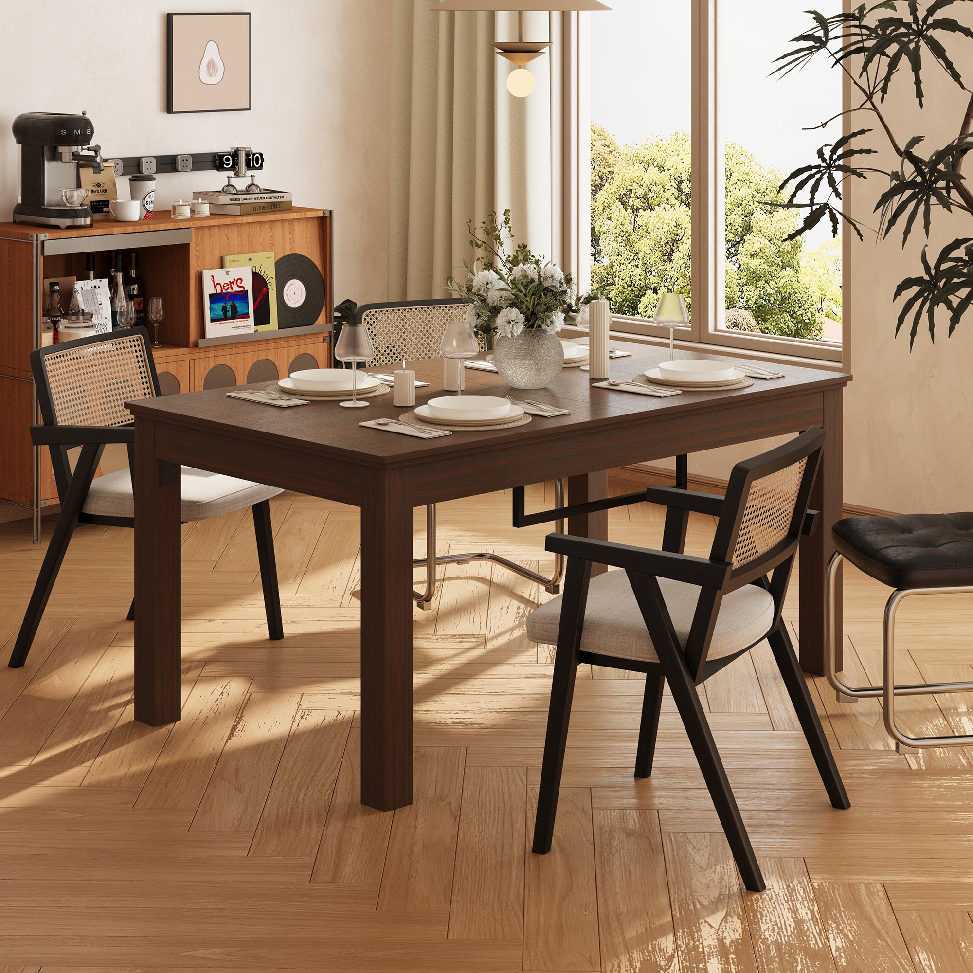 Brown Convertible Gaming and Dining Table