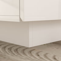 47.4" Modern Minimalist White Coffee Table with Storage And LED Lighting