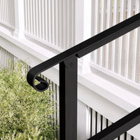 68.5" Modern Matte Black Stair Banister with Adjustable Angle