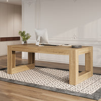 Modern Natural Wood Executive Desk