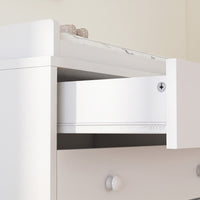 47.2" Modern White Nursery Storage Dresser Chest Changing Table