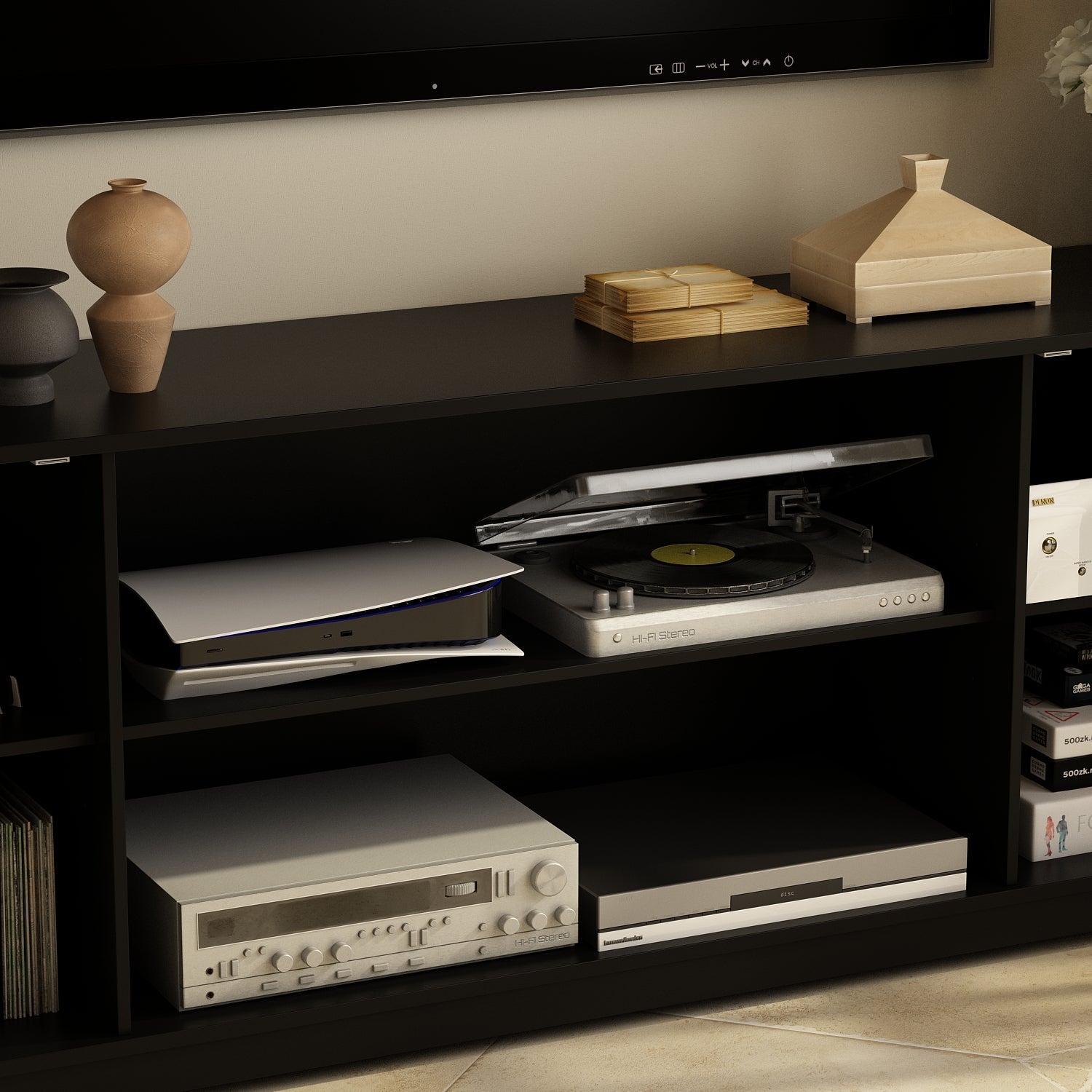 TV Bench Large Entertainment Center