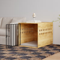 Solid Pine Wood Dog Crate with Stainless Steel Latch