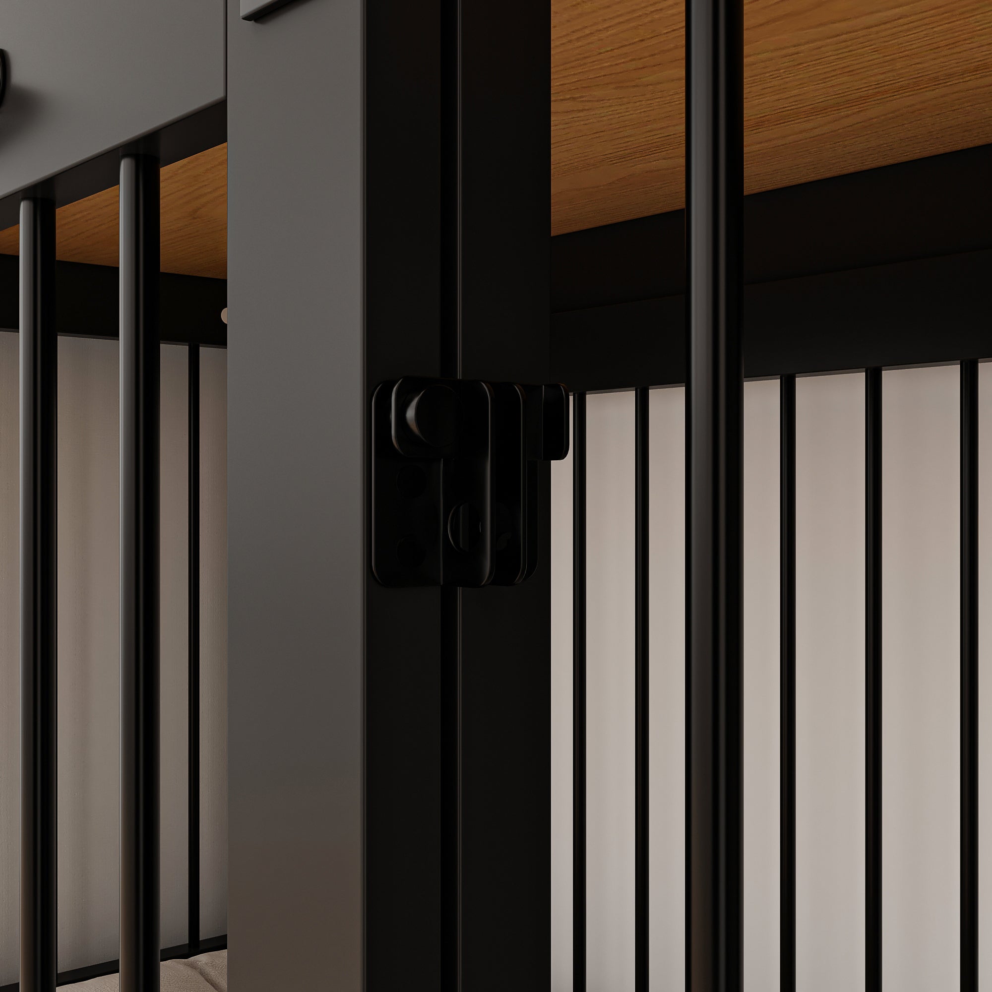 Barn Door Dog Crate with Lock