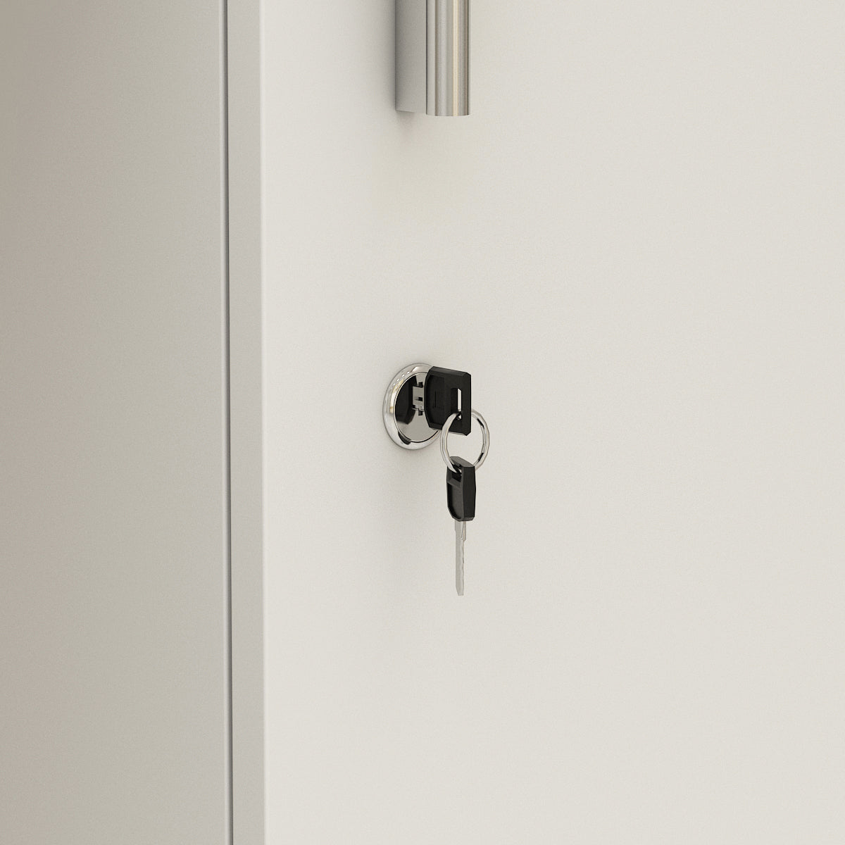 Large Reception Desk Reception Station with Lockable Door 70"W