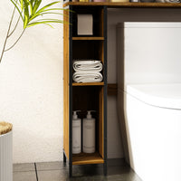 31.5" Industrial Brown Toilet Storage with Mesh Doors
