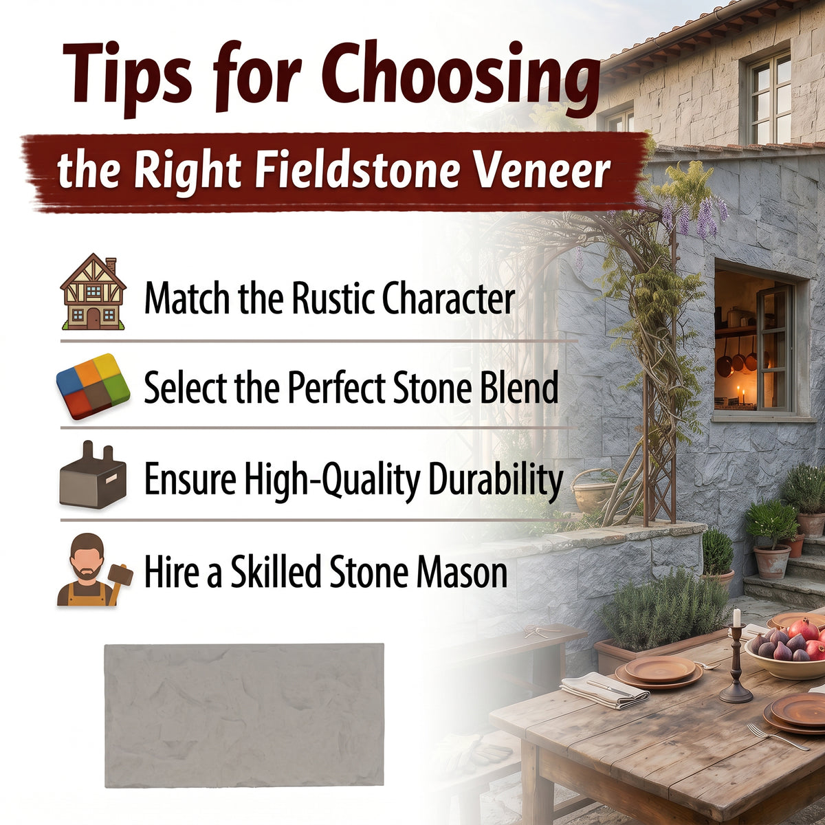 Light Gray Rough Faux Stone Wall Panel Set of 5, Indoor & Outdoor Lightweight Decor Wall Panels