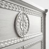 47.2 inch Solid Wood Chest of Drawers with Decorative Carving