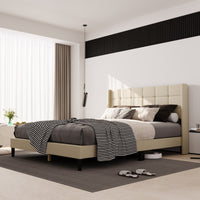 Low Profile Platform Bed With Modern Design, view 3